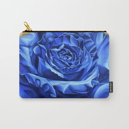 Blue Rose, Graffiti, realism, gold, flower, dia de los muertos, garden, tattoo, Mexican art Carry-All Pouch