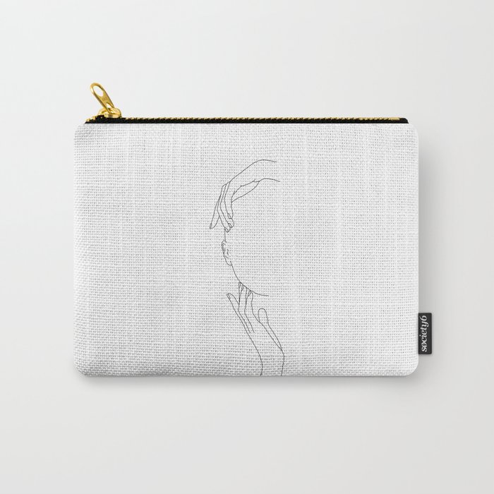 Minimalist Face Illustration - Monica Carry-All Pouch
