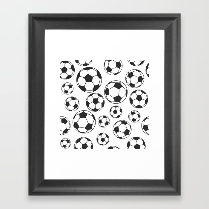 Soccer Balls Framed Art Print