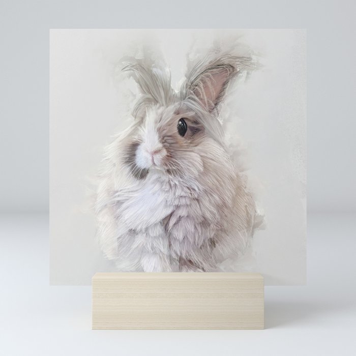Dwarf Angora Rabbit Wildlife Portrait Mini Art Print