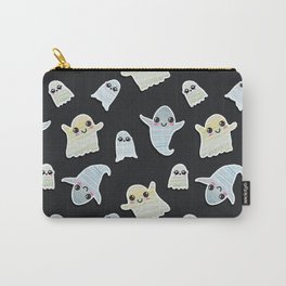 Super Cute Hand Painted Kawaii Halloween Ghosts Carry-All Pouch