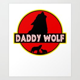 daddy wolf Art Print | Howl, Fathersday, Vintagewolf, Howlingwolf, Giftfordaddy, Papa, Birthday, Wolf, Digital, Graphite 