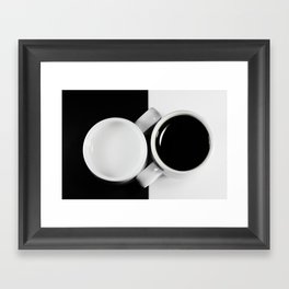 #Yin & #Yang, #coffee and #milk in #Cups #homedecors Framed Art Print