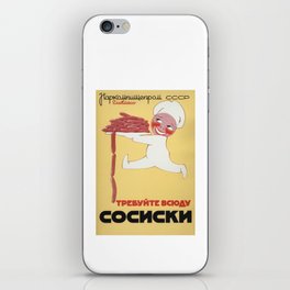 Demand Sausages Everywhere Soviet Vintage Poster CCCP iPhone Skin