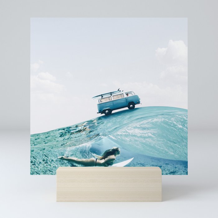 Let's go surfing Mini Art Print