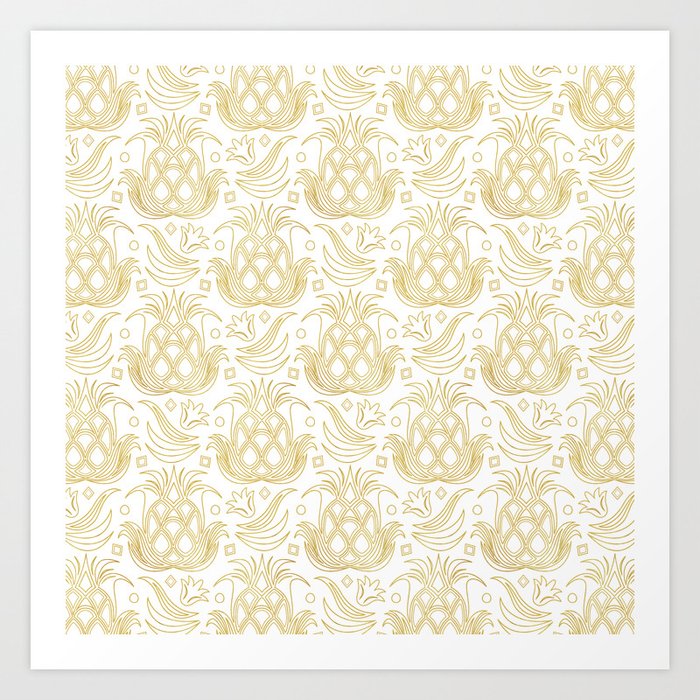 Luxe Pineapple // White Art Print