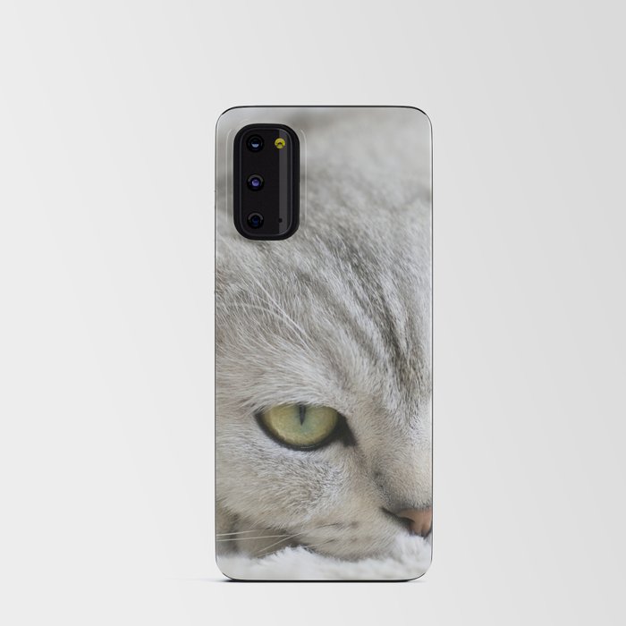 Cute Grey Cat Android Card Case