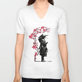 Samurai Master V Neck T Shirt