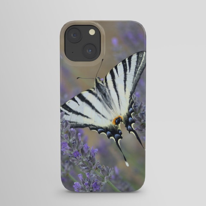 Lavender Flowers And A Beautiful Butterfly Photograph iPhone Case