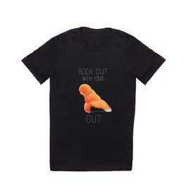 Rock Out With Your Andean Cock-of-the-rock Out T Shirt | Feathers, Animal, Rainforest, Peru, Funny, Orange, Ink, Bird, Gouache, Birding 