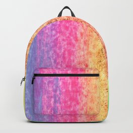 Cotton Candy Land Rainbow Paint Texture Backpack