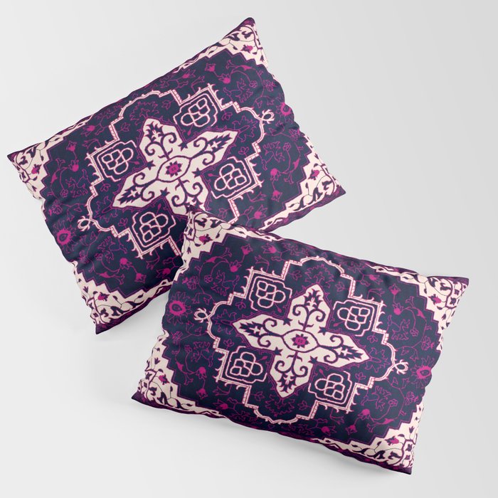 Royal Blooms: Majestic Moroccan Floral Masterpiece Pillow Sham