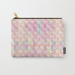 Pastel Iridescent Mermaid Scales Pattern Carry-All Pouch