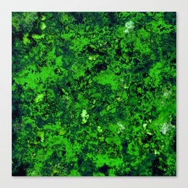Green glass fragments Canvas Print