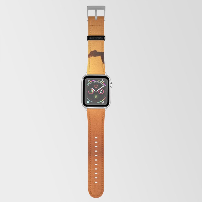 Orange Sunset with Seagull Apple Watch Band