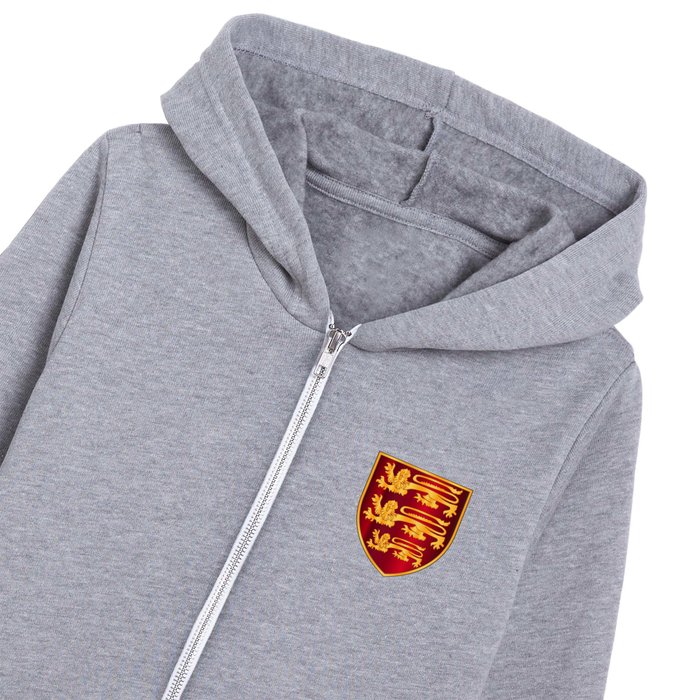 British Three Lions Crest Kids Zip Hoodie