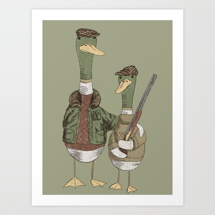 Hunting Ducks Art Print