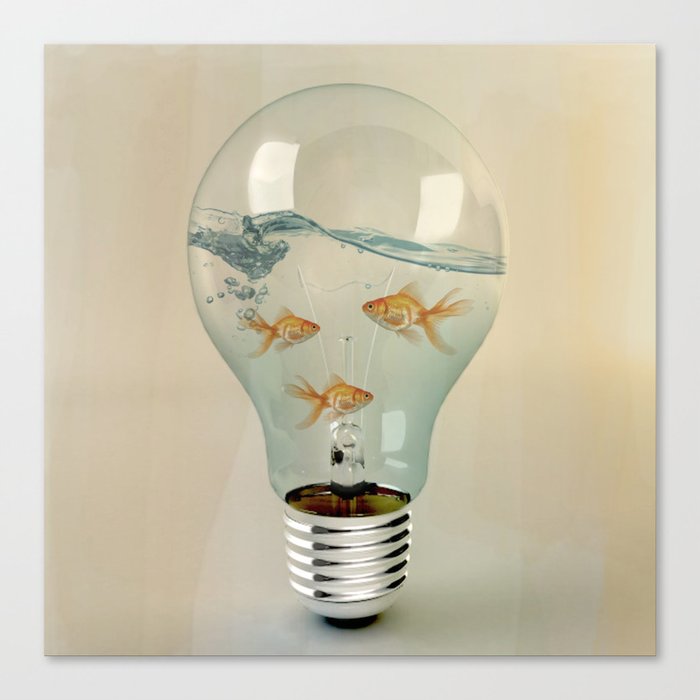 ideas and goldfish 03 Canvas Print