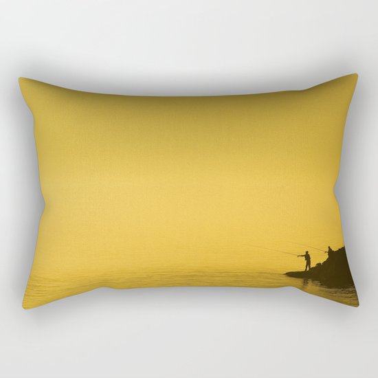 Paint Pêcheur sun yellow Rectangular Pillow