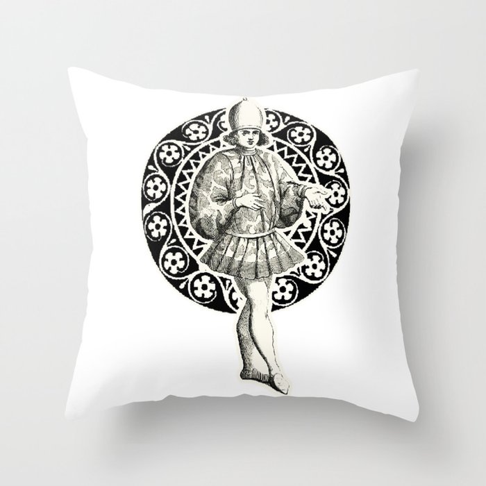 Venetian noble in sophisticated clothes Throw Pillow