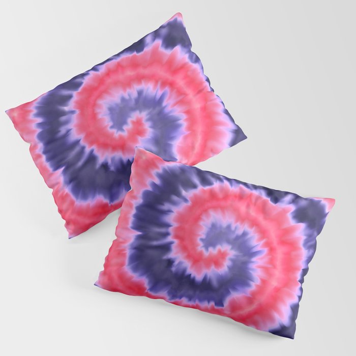 Grape Spiral Tie-dye Pillow Sham