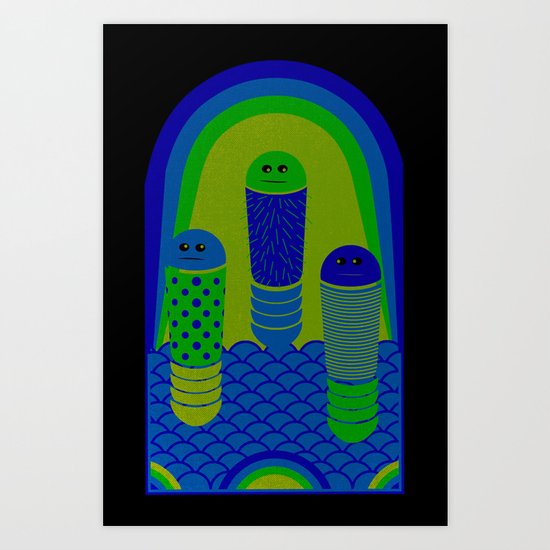 Burp Basket Art Print