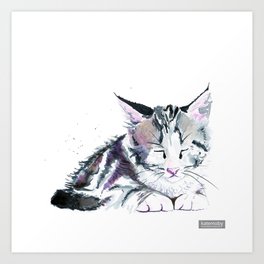 Ink Kitten Art Print