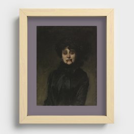 Sargent's Vampire (Madame Allouard-Jouan by John Singer Sargent, c. 1884) Recessed Framed Print