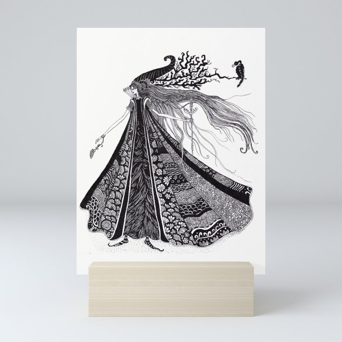 Wood Fairy Warrior Mini Art Print