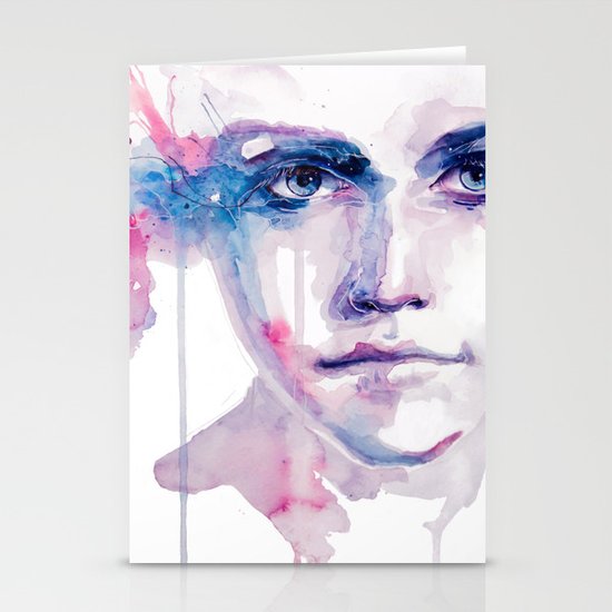 ragazza falena Stationery Cards