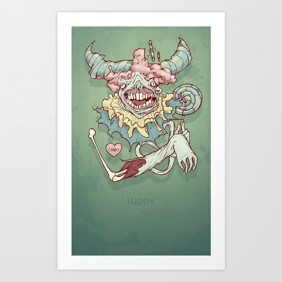 Happy Clown Art Print