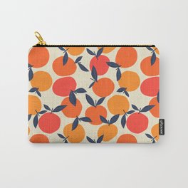 Scattered Peaches in Red and Yellow Carry-All Pouch