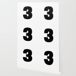 3 (Black & White Number) Wallpaper