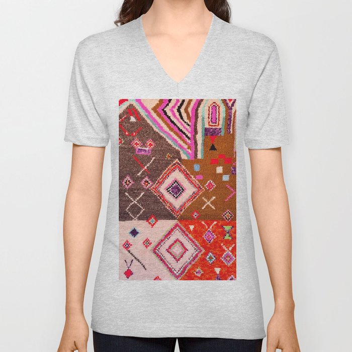 Moroccan Traditional Berber Design V Neck T Shirt