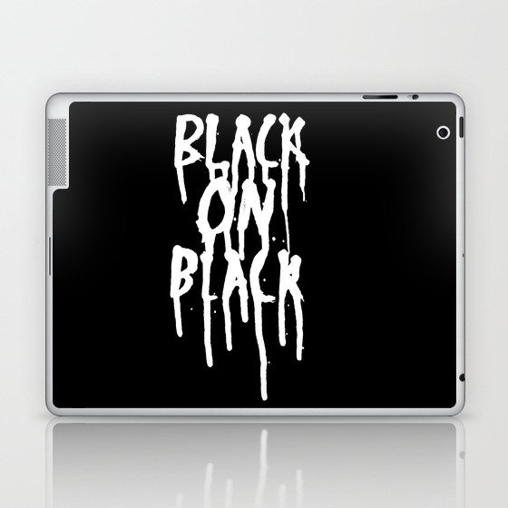 Black on black Laptop & iPad Skin