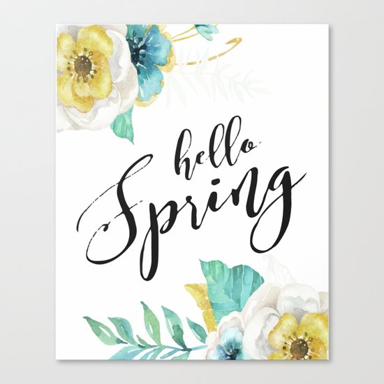 Hello spring Canvas Print