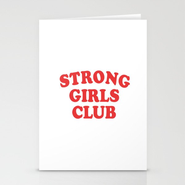 strong girls Stationery Cards