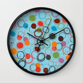 squiggles & circles Wall Clock