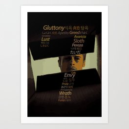 SE7EN Movie Inspired Fan Poster Art Print