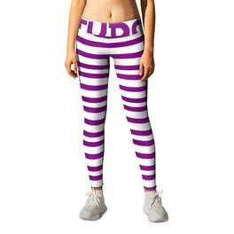 Type Stripes (Purple) Leggings | Word, Lines, Grunge, Stripes, Quote, Aesthetic, Lettering, Fonts, Words, Striped 