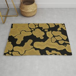 golden map pattern Area & Throw Rug