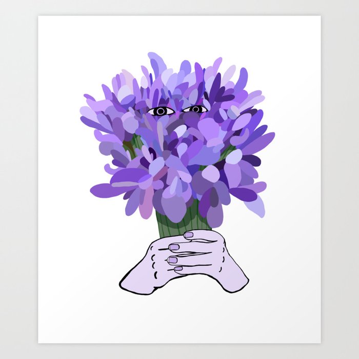 Lavender Gaze Art Print