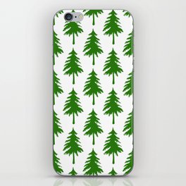 Green pine trees pattern iPhone Skin
