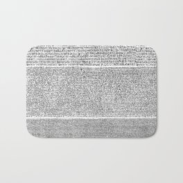 The Rosetta Stone Bath Mat | Archaeology, Script, Graphicdesign, Demotic, Hieroglyphics, Historical, Linguistics, Curtain, Quilt, Blanket 