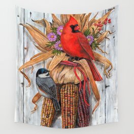 Birds & Indian Corn Wall Tapestry