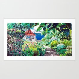 Hotel Adriano from the Ghibli film Porco Rosso Art Print