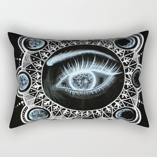 Phases of the Moon Mandala Rectangular Pillow