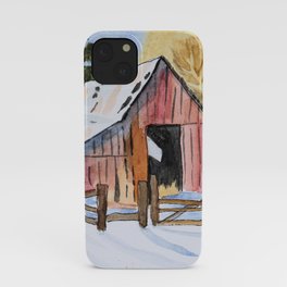 Winter Barn iPhone Case