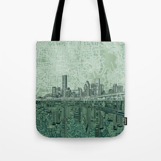 houston city skyline Tote Bag