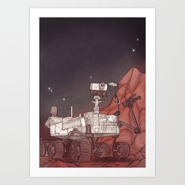 The Mars Rover Curiosity Art Print